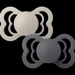 Supreme 2-pack Symmetriska Silikonnappar Sand Iron Nappar & Napphållare