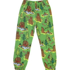 Sweatpants with bears Moss Green Barn Byxor & Shorts