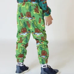 Sweatpants with bears Moss Green Barn Byxor & Shorts
