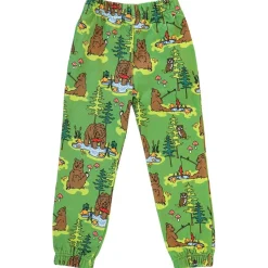 Sweatpants with bears Moss Green Barn Byxor & Shorts