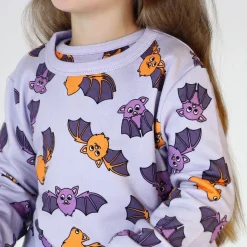 Sale Sweatshirt with bats Orchid Petal Barn Tröjor & Toppar