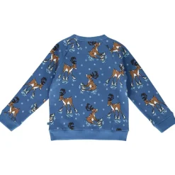 Outlet Sweatshirt with reindeer Federal Blue Federal Reindeer Sweatshirt i Federal Blue Barn Tröjor & Toppar
