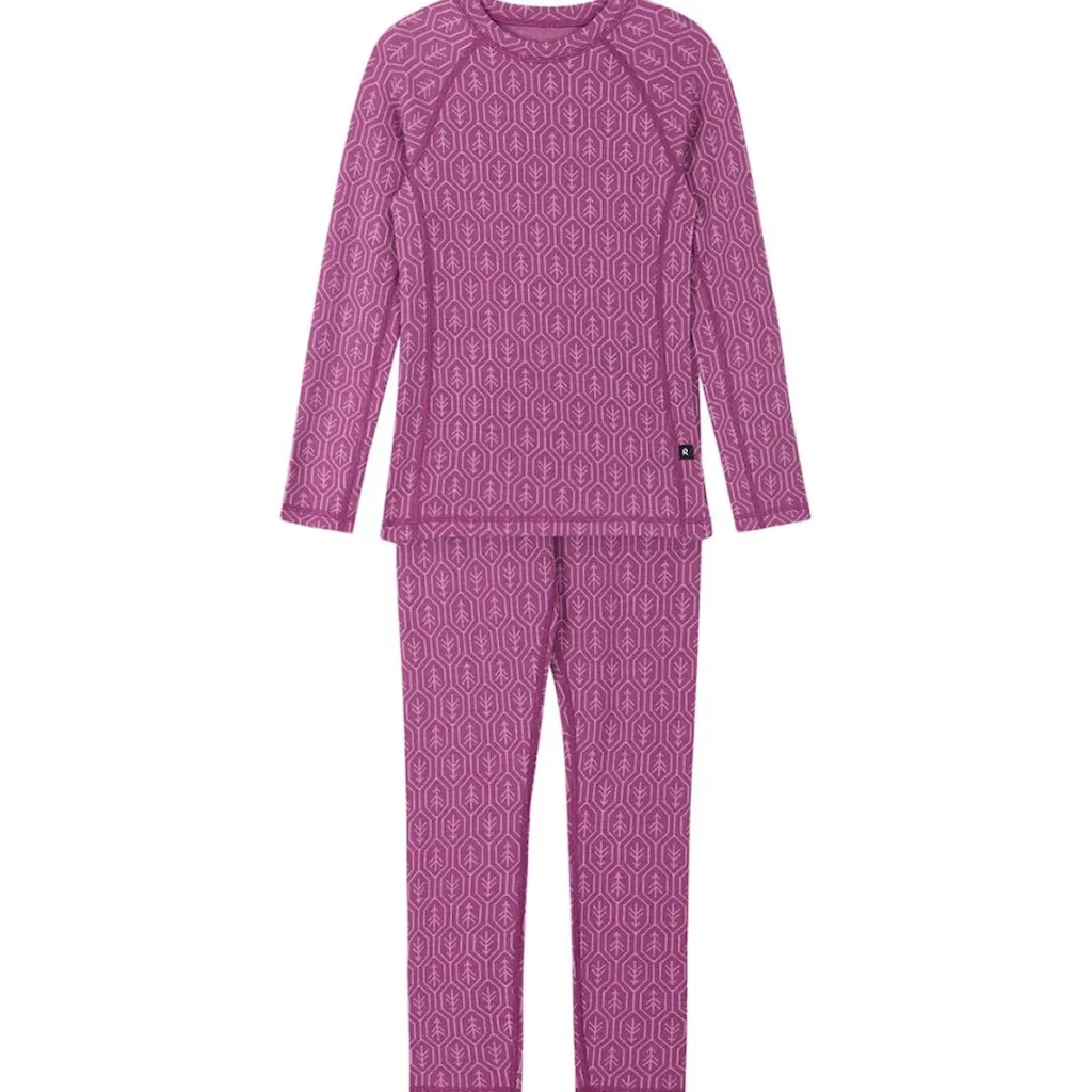 New Taival Underställsset I Ull Red Violet Barn Underställ