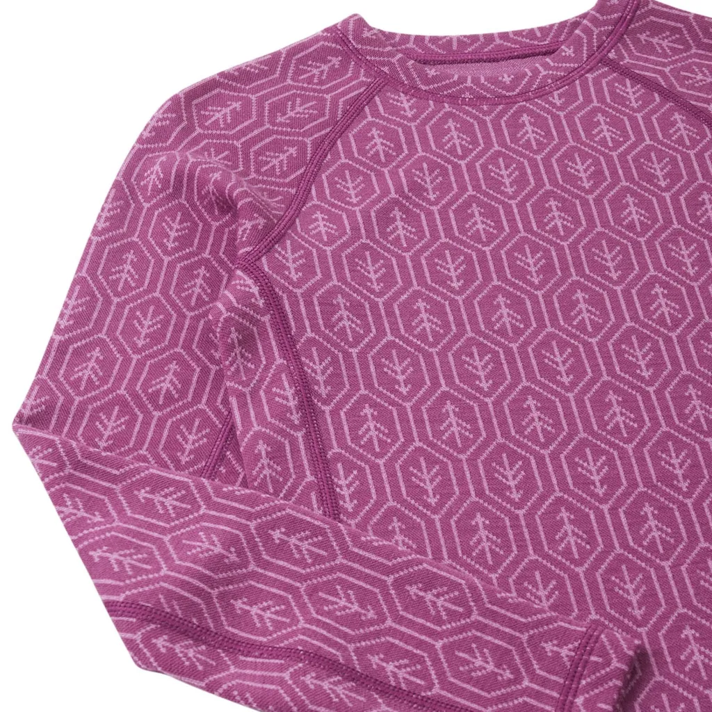 New Taival Underställsset I Ull Red Violet Barn Underställ