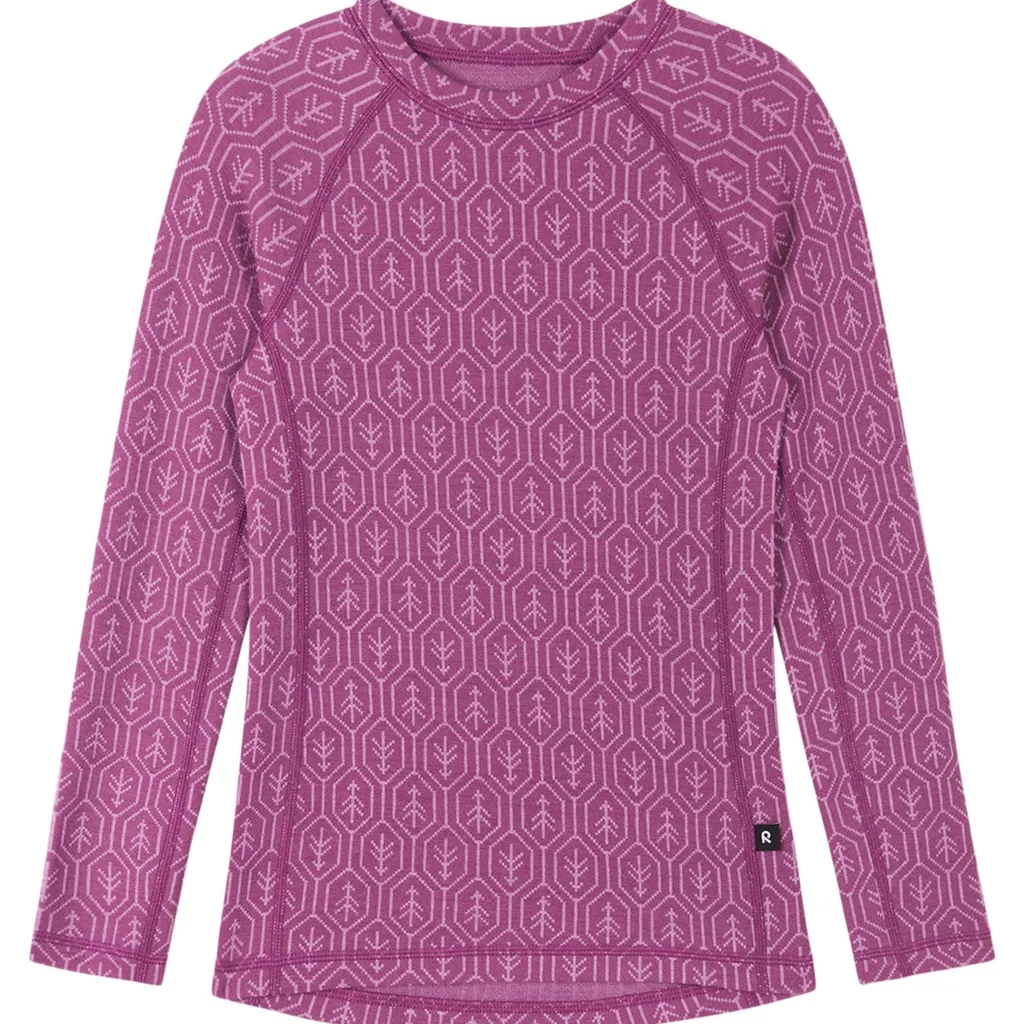 New Taival Underställsset I Ull Red Violet Barn Underställ
