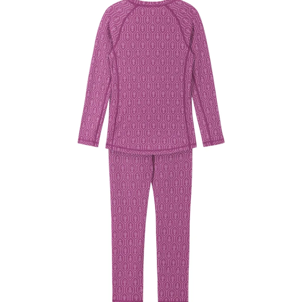 New Taival Underställsset I Ull Red Violet Barn Underställ