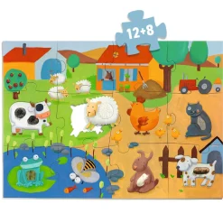 New Taktilt Bondgårdspussel Multi Spel & Pussel