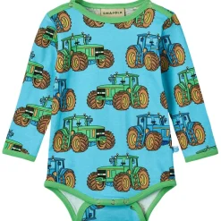 Hot Tractors Bebis Body Blue Atoll Barn Bodys & Bodysuits