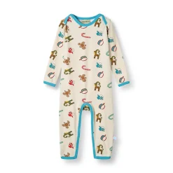 Discount Ulm Långärmad Babydräkt Med Juldekorationer Vit Vanilla Barn Bodys & Bodysuits