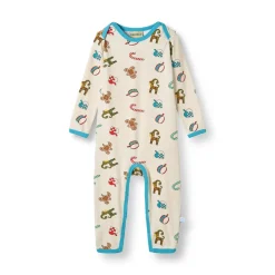 Discount Ulm Långärmad Babydräkt Med Juldekorationer Vit Vanilla Barn Bodys & Bodysuits