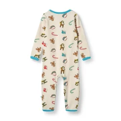 Discount Ulm Långärmad Babydräkt Med Juldekorationer Vit Vanilla Barn Bodys & Bodysuits