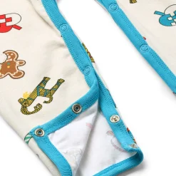 Discount Ulm Långärmad Babydräkt Med Juldekorationer Vit Vanilla Barn Bodys & Bodysuits