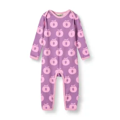 Online Ulm Långärmad Babydräkt Med Äpplen Lila Purple Iris Barn Bodys & Bodysuits
