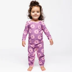Online Ulm Långärmad Babydräkt Med Äpplen Lila Purple Iris Barn Bodys & Bodysuits