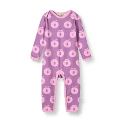 Online Ulm Långärmad Babydräkt Med Äpplen Lila Purple Iris Barn Bodys & Bodysuits