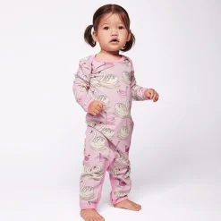 Online Ulm Långärmad Onesie Blush Cream Barn Bodys & Bodysuits