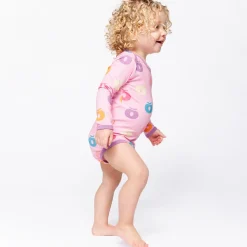 Outlet Ulm Long-Sleeved Baby Body with Apples Pink lilac Barn Bodys & Bodysuits