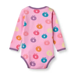 Outlet Ulm Long-Sleeved Baby Body with Apples Pink lilac Barn Bodys & Bodysuits