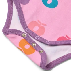 Outlet Ulm Long-Sleeved Baby Body with Apples Pink lilac Barn Bodys & Bodysuits