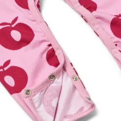 Best Ulm Long-Sleeved Baby Suit with Apples Pink lilac Barn Bodys & Bodysuits