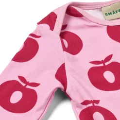 Best Ulm Long-Sleeved Baby Suit with Apples Pink lilac Barn Bodys & Bodysuits