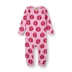 Best Ulm Long-Sleeved Baby Suit with Apples Pink lilac Barn Bodys & Bodysuits