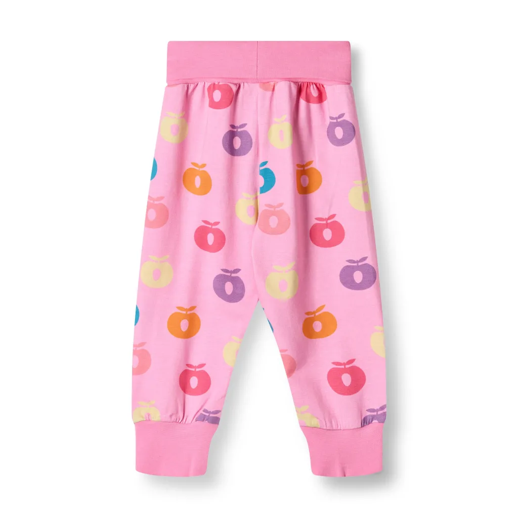 Discount Ulm Pants For Baby with Apples Pink lilac Barn Fleecekläder
