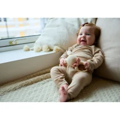 New Vakke Babybyxor Ull Beige Barn Underställ