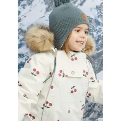 Discount Val D'Isere Mönstrad Vinteroverall Med Körsbär Gräddvit Overaller