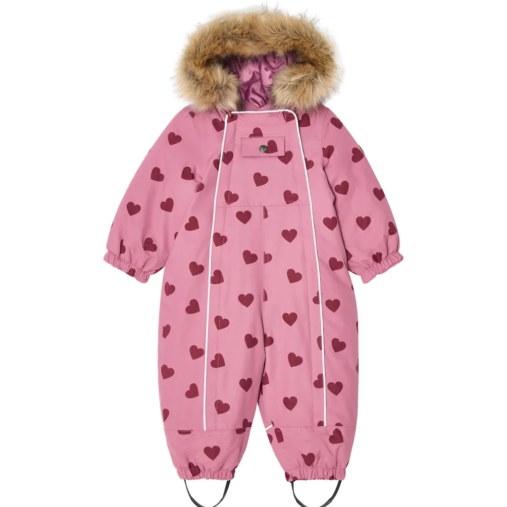 Discount Val D'Isere Vinteroverall Mauve Hearts Overaller