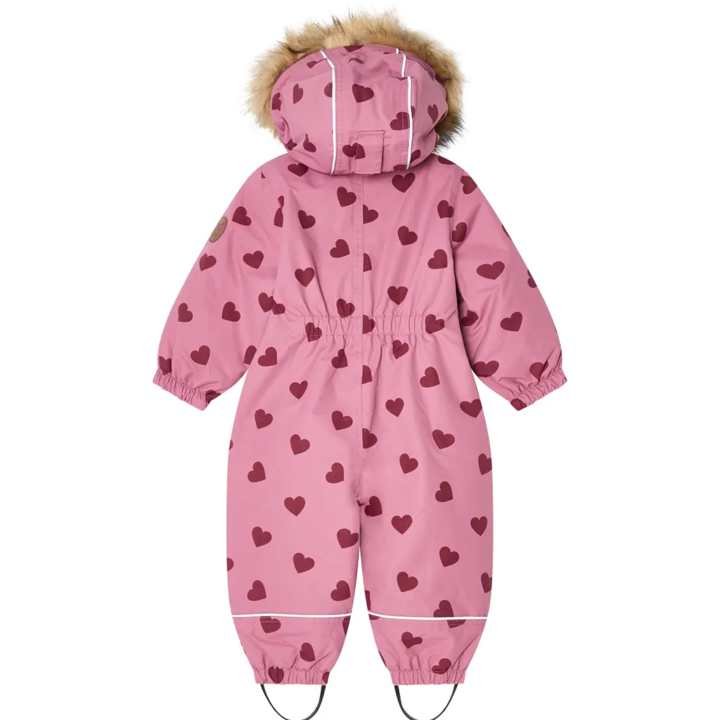 Discount Val D'Isere Vinteroverall Mauve Hearts Overaller