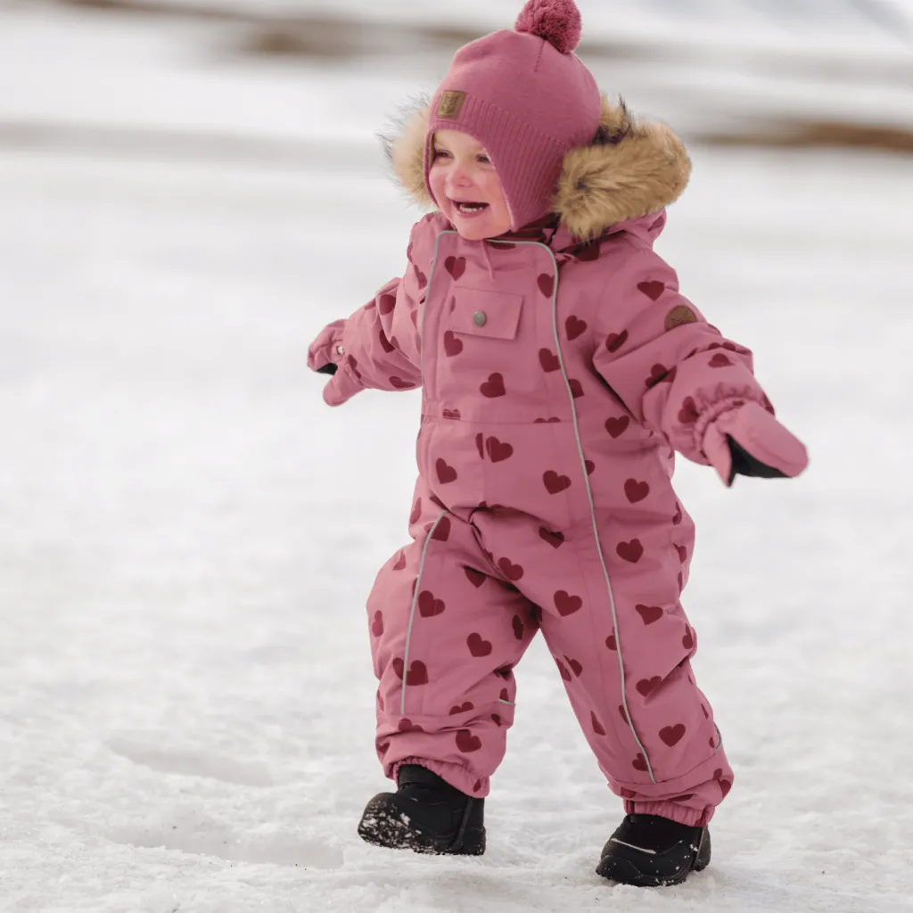 Discount Val D'Isere Vinteroverall Mauve Hearts Overaller