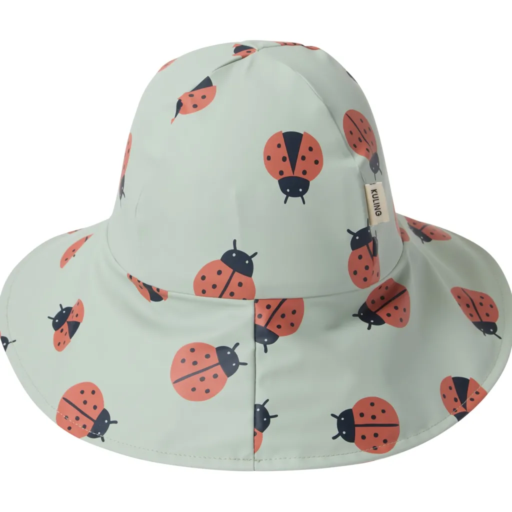 Sale Vasa Regnhatt Pale Green Ladybug Barn Accessoarer