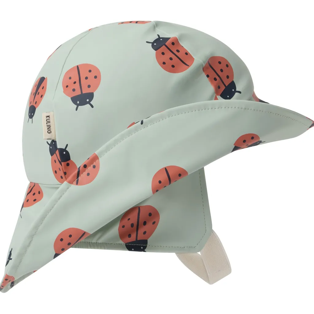 Sale Vasa Regnhatt Pale Green Ladybug Barn Accessoarer
