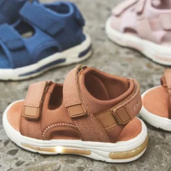 Outlet Velcro Blinkande Sandaler Mocha Mousse Barn Sandaler