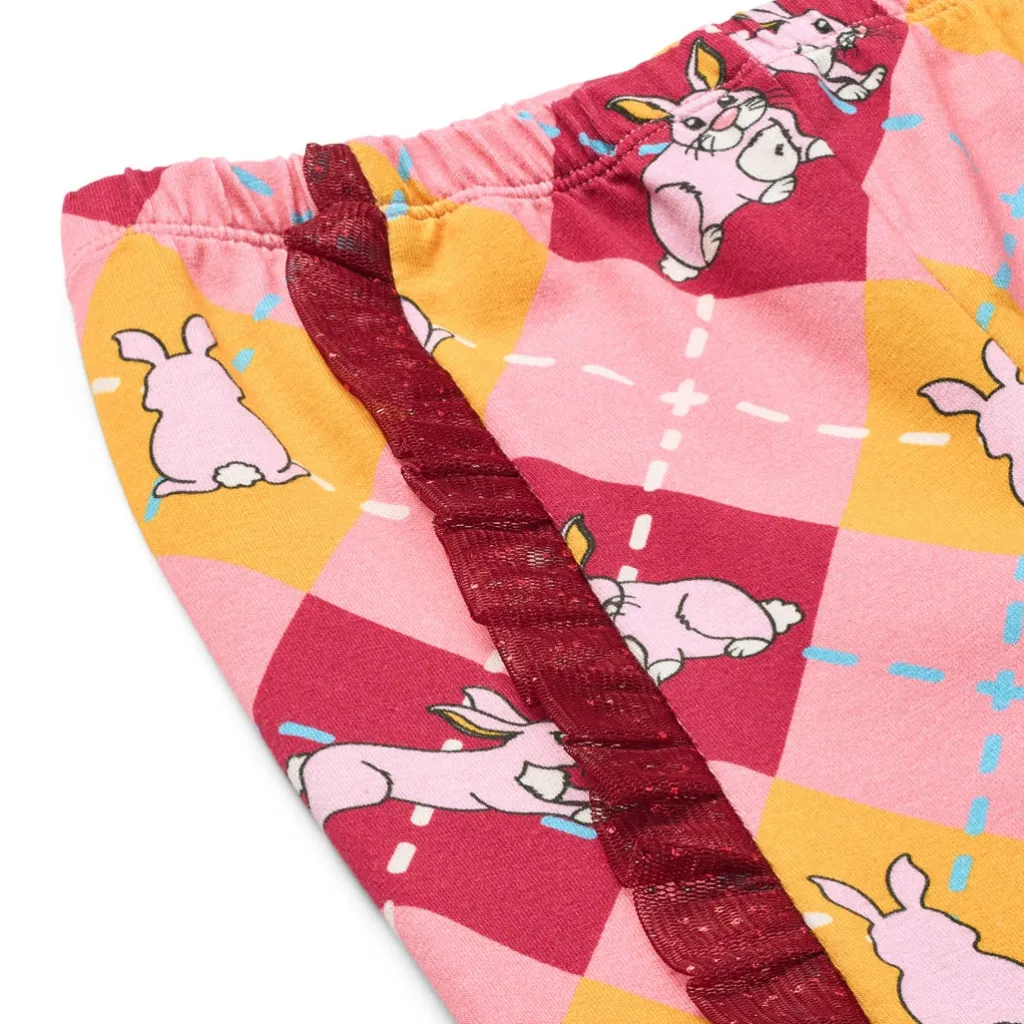 Sale Vilberie Leggings Med Kaniner Rosa Galah Barn Byxor & Shorts