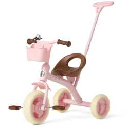 Sale Vintage Trehjuling Med Föräldrahandtag Candy Pink Barn Trehjulingar