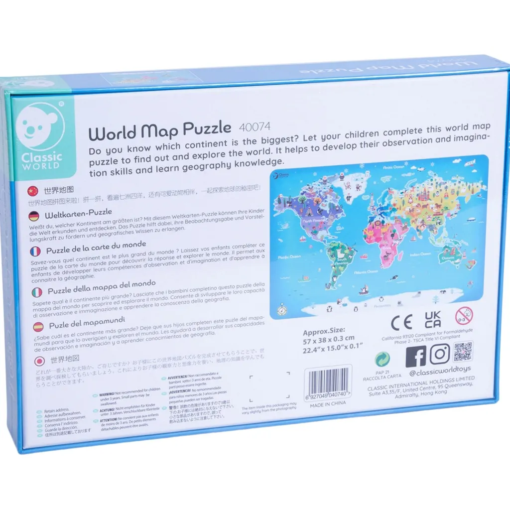 Online Världskarta Pussel Spel & Pussel