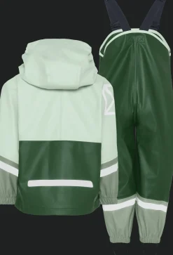 Hot Waterman Kids 12 Regnställ Pine Green Regnställ