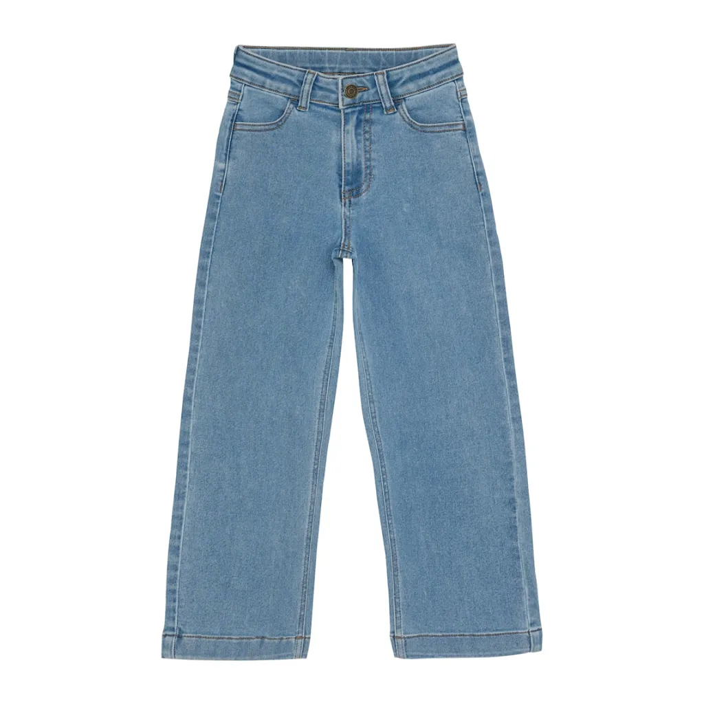 Wide Loose Fit Jeans Light Dusty Blue Barn Byxor & Shorts