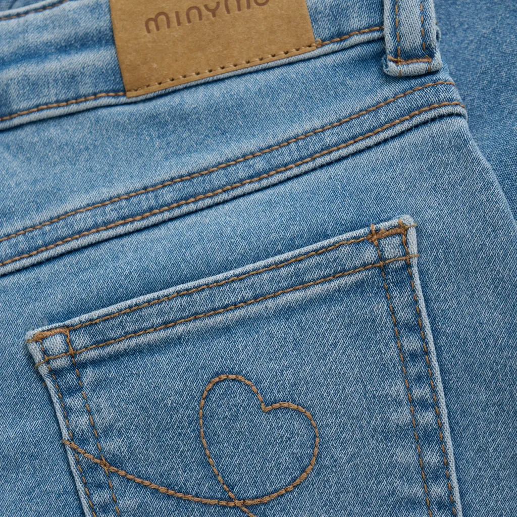 Wide Loose Fit Jeans Light Dusty Blue Barn Byxor & Shorts