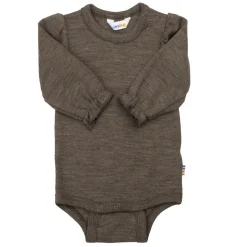 Hot Wool Baby Body Brown Melange Barn Bodys & Bodysuits