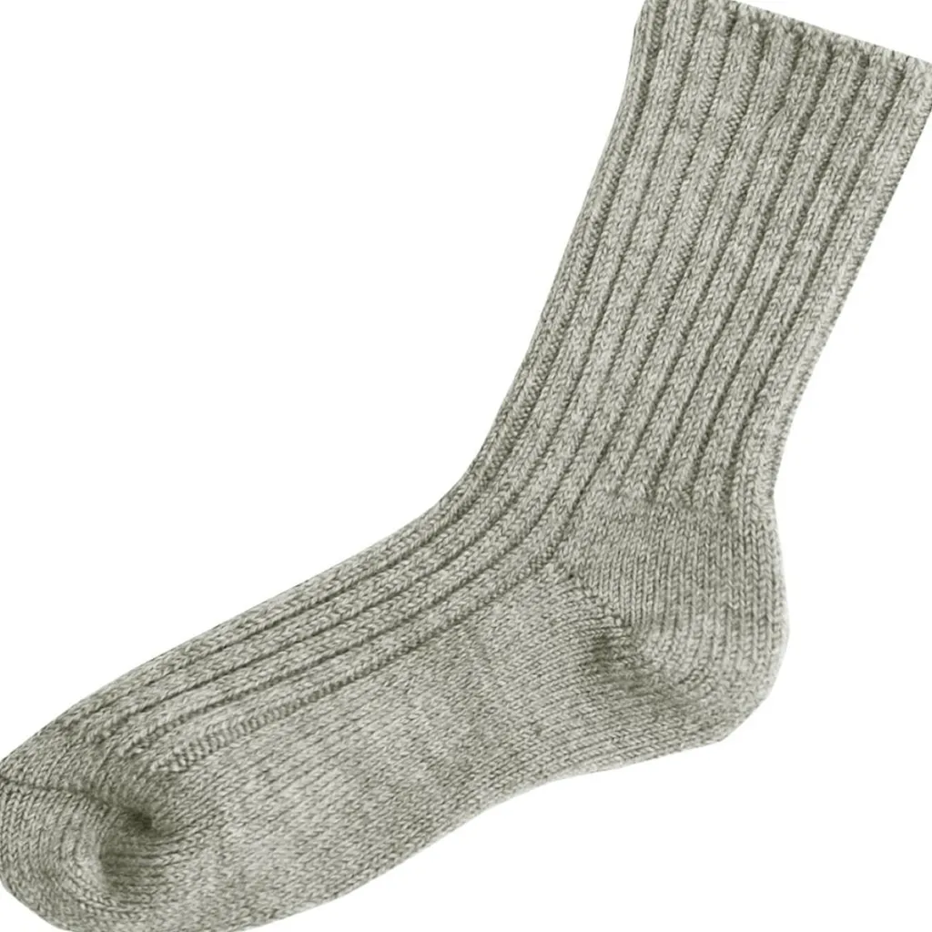 New Wool Socks Grey Melange Barn Underkläder
