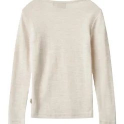 Clearance Wool T-Shirt L/S Alfie-1141 eggshell melange Barn Tröjor & Toppar