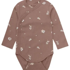 Outlet Wrap Body LS 2-Pack Rib Deep Taupe Wrap Body Baby Body Deep Taupe Kollektion Barn Bodys & Bodysuits