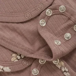 Outlet Wrap Body LS 2-Pack Rib Deep Taupe Wrap Body Baby Body Deep Taupe Kollektion Barn Bodys & Bodysuits