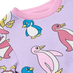 Outlet Yapeen Sweatshirt Med Pingviner Lila Heather Purple Barn Tröjor & Toppar