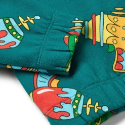 Yapeen With Space Blasters Sweatshirt Petroleum Green Barn Tröjor & Toppar